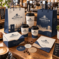 Solution d'emballage de café personnalisée AT PACK avec gobelets, sacs en papier, boîtes et accessoires pour la marque de café et les commandes à emporter
