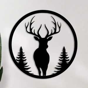 Letrero Decorativo de Metal Negro Niquelado Pulido, Escultura de Pared de Estilo Tradicional para Sala de Estar, Hotel, Señales en Braille - Product Image 2