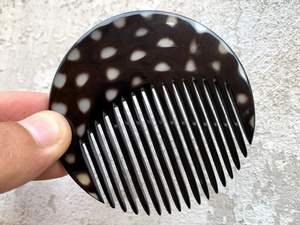 หวีเขาควายฮอร์นธรรมชาติสำหรับเด็กผู้หญิงหวีฮอร์นทรงกลมสำหรับขัดสัตว์สไตล์ HF ctafts - Product Image 6