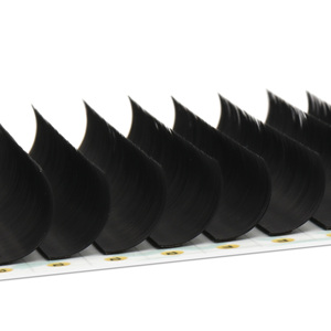 Extensions de cils en cachemire faites à la main en soie noire, extensions de cils en soie douce, extensions de cils individuelles, plateaux de cils en gros - Product Image 2