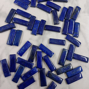 Cojín de lapislázuli Rectangular, piedra preciosa lapislázuli de 30x10mm - Product Image 2