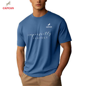 Nouveau stock T-shirt homme couleur personnalisée en gros Logo imprimé Tissu polaire polyester/coton de haute qualité Léger Écologique - Product Image 1