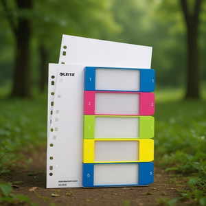 Leitz WOW DIN <b>A4</b> Extra Wide Multicolor Polypropylene File <b>Folder</b> Accessories Register 1-5 LEITZ - Product Image 3