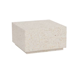 Table basse carrée en coquille de capiz artisanale pour salon moderne de luxe, vente en gros de table basse en nacre de grande taille en provenance du Vietnam - Product Image 1