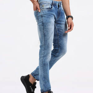 Vente en gros de pantalons jeans 100% coton pour hommes sur mesure taille moyenne respirant velours côtelé solide quantité minimale de commande bas décontracté hiver - Product Image 3