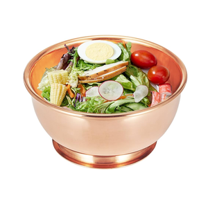 ชามสลัดทองแดงดีไซน์เนอร์ชามทองแดงทรงกลมสำหรับตกแต่งโต๊ะสมัยใหม่ชามผลไม้ทองแดงดีไซน์ล่าสุด - Product Image 5