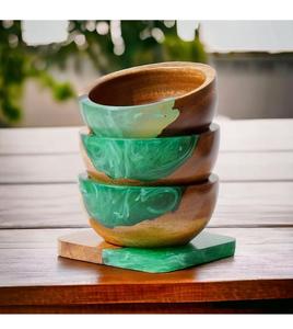 Vajilla de resina epoxi pulida de nuevo estilo superventas de la mejor calidad, cuenco de tuercas Unidas sostenibles para uso en fiestas - Product Image 3