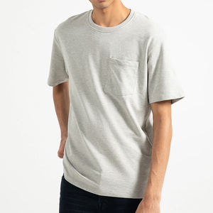 Camiseta de algodón con cuello redondo y logotipo personalizado para hombre, camiseta de manga corta de verano transpirable de secado rápido, seda 100% 180 Gsm, tela de punto con pantalla - Product Image 1