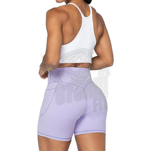 Pantalones cortos deportivos cómodos para mujer, levantamiento de glúteos, Yoga, motorista, correr, gimnasio, entrenamiento, nailon, Spandex, Control de barriga, pantalones cortos ajustados de cintura alta - Product Image 6