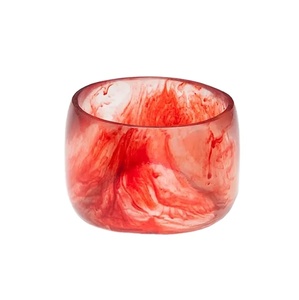 Classic Jade Premium Resin Bangles <b>Red</b> and Green Unique Marbled Pattern Unisex Fashion <b>Bracelet</b> Wedding Party with Woman - Product Image 6
