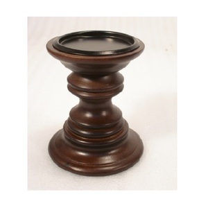 Brown Color <b>Large</b> Solid Wood Pillar <b>Candle</b> Holder for Home Living Room Table Top Decoration Use Solid Wood Pillar Holder - Product Image 4