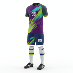 Ensemble de maillots de football personnalisés pour hommes et femmes avec maillot de football personnalisé 100% polyester à séchage rapide Impression de nom et de numéro - Product Image 2