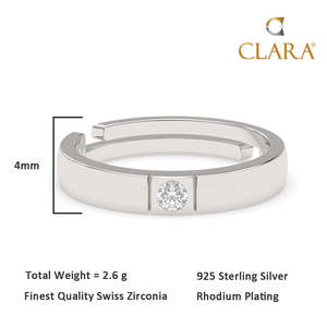 NOVAMART Fine Buy Premium 925 Pure Sterling <b>Silver</b> <b>Rings</b> for <b>Men</b> Boho Style Diamond Turquoise Jade Inlay Rhodium Plated Set Plat - Product Image 5