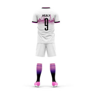 Uniforme de Fútbol Personalizado, Fabricante OEM, Conjunto de Camiseta y Pantalones Cortos de Alta Calidad, Tejido Transpirable, Secado Rápido, Ligero, para Clubes - Product Image 2
