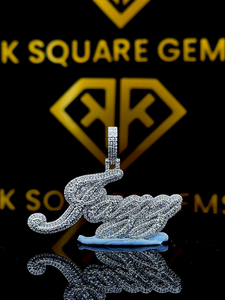 Pendentif Hip Hop Lettre Personnalisée, Pendentif, Pendentif Moissanite Lettre Hip Hop pour Homme, Bijoux Ice Out Hip Hop, Pendentif Deux Tons - Product Image 5