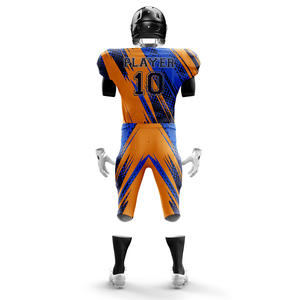 เสื้อฟุตบอลอเมริกันแขนสั้นผ้าโพลีเอสเตอร์100% ผ้าโพลีเอสเตอร์ปักลายด้วยการระเหิดดีไซน์ด้านหน้าแบบระบายอากาศ - Product Image 6