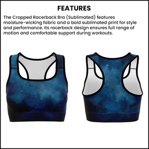 Soutien-gorge de sport court à dos nageur pour femme, élégant, personnalisé, vente en gros, coupe ajustée, séchage rapide, imprimé, haut de yoga, vêtement de sport de soutien pour l'entraînement - Product Image 5