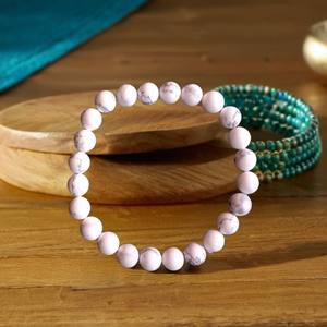 Pierre précieuse 8 mm Opale rose Bracelet élastique fait à la main Perles de pierres précieuses naturelles Agate cristal semi-précieux Pierre de guérison Artisanat - Product Image 5