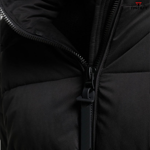 Venta caliente nuevo diseño de invierno impermeable lona Stand Collar frente Logo moda cremallera completa Streetwear chaqueta hecha en Pakistán - Product Image 5