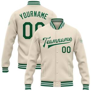 Chaquetas de béisbol de invierno con logotipo personalizado para hombre, ropa deportiva Vintage de dos tonos, chaqueta de béisbol universitaria con nombre de equipo de alta calidad para hombre - Product Image 2