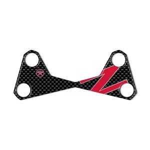 Autocollant de plaque de fourche 3D rouge pour motos Kawasaki Z750 & Z1000 - Product Image 2