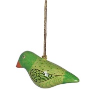 OISEAUX MACHINS EN PAPIER MACHINÉ ET PEINT À LA MAIN POUR DÉCORATIONS DE NOËL BOULES SUSPENDUES