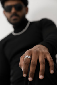 <b>Mens</b> 925 <b>Silver</b> Moissanite Cross Statement <b>Ring</b> Iced Pave Baguette Stone Luxury Religious Jewellery <b>For</b> <b>Men</b> - Product Image 6