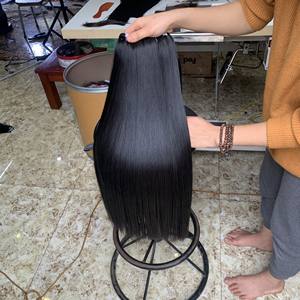 Extensiones de cabello humano liso recto de hueso vietnamita de trama única de cabello Remy de alta calidad - Product Image 1