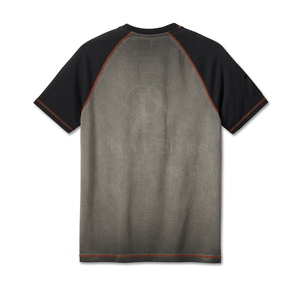 T-shirt en coton de haute qualité, délavé à l'acide, manches courtes, couleur marron, taille plus, respirant, t-shirt pour homme délavé à l'acide - Product Image 2