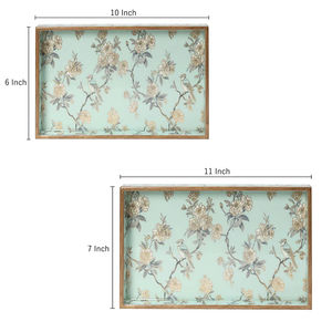 Bandeja de madera recubierta de esmalte Bandeja duradera para servir aperitivos para decoración del hogar Fabricante indio - Product Image 4