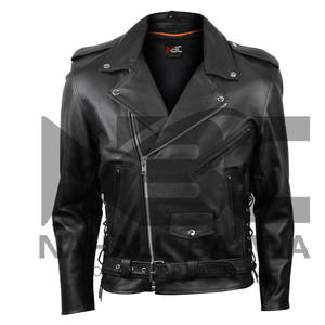 Veste en cuir de motard noir pour hommes de haute qualité moto/moto Design fait à la main course nom de l'équipe personnalisé vêtements de sport imprimés - Product Image 5