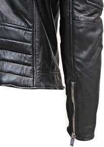 Chaqueta de Motociclista de Cuero para Hombre, con Múltiples Cremalleras y Hombros Acolchados. - Product Image 3