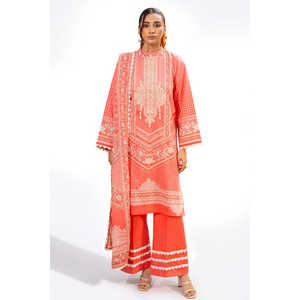 Traje de 3 Piezas para Mujer con Estampado Floral y Cuello Bordado CL-62202 - Product Image 5