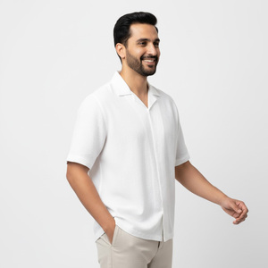 Camisa de Cuello Cubano Hecha a Medida para Hombre, Ropa Casual de Moda, Diseño de Logotipo Personalizado de Fábrica, Ropa de Manga Larga, 100% Algodón Twill - Product Image 6