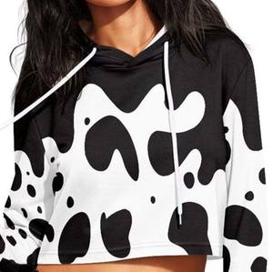 Sweat à capuche court pour femme, personnalisable, en tissu polaire, coupe-vent, respirant, nouveau design personnalisé, de haute qualité, décontracté, pour l'hiver - Product Image 4