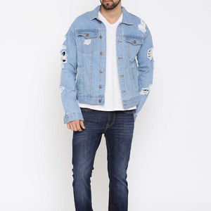 Veste en jean classique à boutons sur le devant pour homme - Streetwear Mode d'hiver 100% coton Tissu doux Coupe régulière - Product Image 4