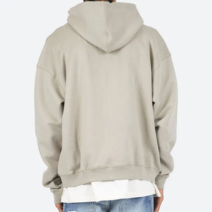 Logo personnalisé broderie impression hommes femmes avec fermeture éclair veste manteau à capuche capuches sweat à manches longues pull couleur unie à capuche - Product Image 5