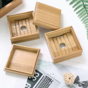 Top Quality Wooden <b>Soap</b> Dish Rack Boxes Wooden Stand Tray Box Holders for <b>Soaps</b> Cheap Price - Product Image 2