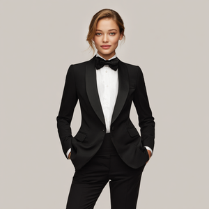 Conjunto de Traje para Mujer, Blazer Clásico y Pantalones, Atuendo de Dos Piezas, Elegante Ropa Formal de Oficina, Atuendo de Negocios para Mujer, Ropa de Trabajo Profesional - Product Image 2