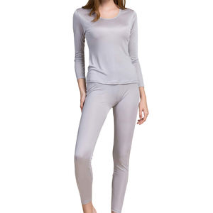 Customized Made Scoop Neck Thermal Base Layer <b>Women's</b> Long Sleeve Thermal Base Layer Set In Bulk Quantity - Product Image 3