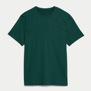 T-shirt uni personnalisé en gros, T-shirt en coton respirant pour l'été pour hommes, T-shirts imprimés - Product Image 3