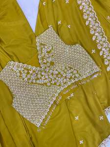 Unity Luxure Premium Georgette Embroidered <b>Cape</b> Dhoti Set for <b>Women</b> Luxury Festive & Party Wear Ensemble - Product Image 6