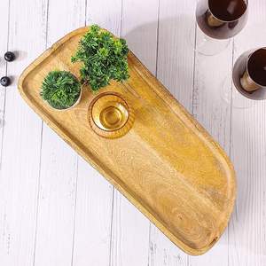 ถาดผลไม้ไม้ธรรมชาติ ถาดตกแต่งศิลปะสร้างสรรค์สำหรับบ้าน ห้องนั่งเล่น งานเลี้ยง ถาดวางบนโต๊ะดีไซน์ทันสมัย - Product Image 1