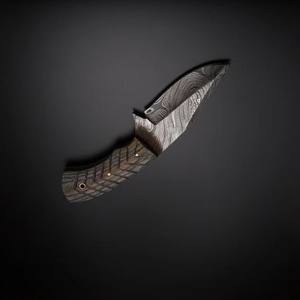 Couteaux d'extérieur à lame en acier damas personnalisables avec manche en bois pour Skinner Hunting & DIY Camping Handmade Support. - Product Image 5