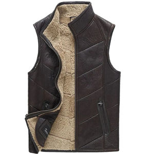 Breathable Waterproof Windproof Eco-Friendly Casual Genuine Leather Reversible Vest High Quality Thick Customizable Men Warm - Product Image 1