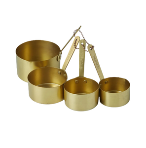 Cuchara medidora de latón personalizada de alta calidad, herramientas de cocina con logotipo personalizado, diseñador doble, venta al por mayor, precio a granel, hecho de Metal duradero - Product Image 2