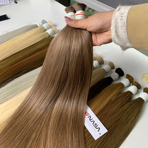 Extensiones de cabello a granel Producto de Venta caliente 2025 Color Marrón 55cm cabello vietnamita de alta calidad - Product Image 1
