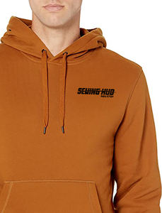 Sudadera con capucha completa bordada personalizada al por mayor con logotipo 3D Puff estampado peso pesado con diamantes de imitación cara sólido algodón mezclado - Product Image 3