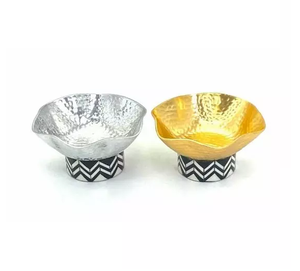 Cuenco de resina y perlas para servir con tapa de Metal, cuenco decorativo con aspecto moderno para ensalada, para artista indio - Product Image 4