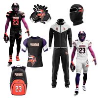 Venta al por mayor logotipo personalizado uniforme de fútbol americano estilo único deportes uniforme de fútbol americano conjuntos de casa y fuera